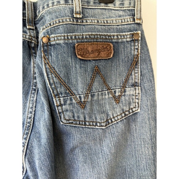 Wrangler Retro Jeans Mens 38x31 Blue Slim Boot Cut Western Cowboy Rodeo - Picture 5 of 6